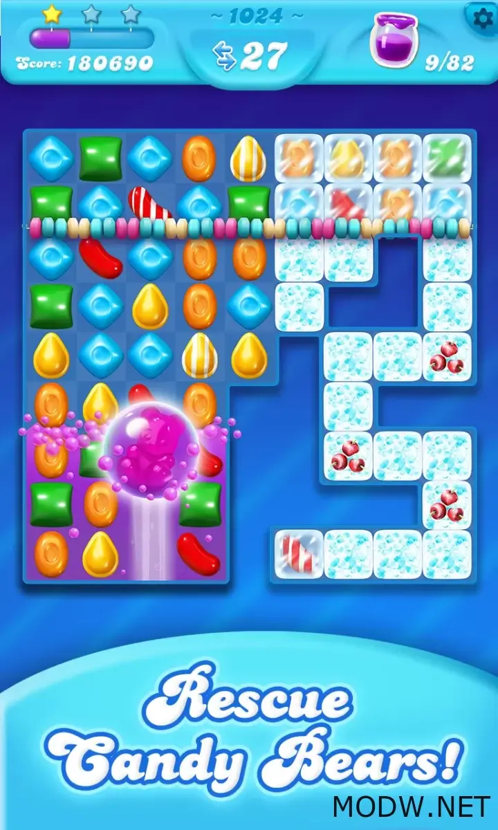 Download Candy Crush Soda Saga (MOD, Many Moves) 1.258.1 APK for android