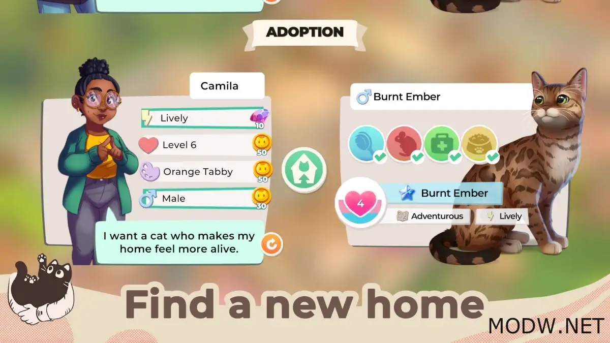 Download Cat Rescue Story: pets home (MOD - Unlimited Money) 1.8.0 APK FREE