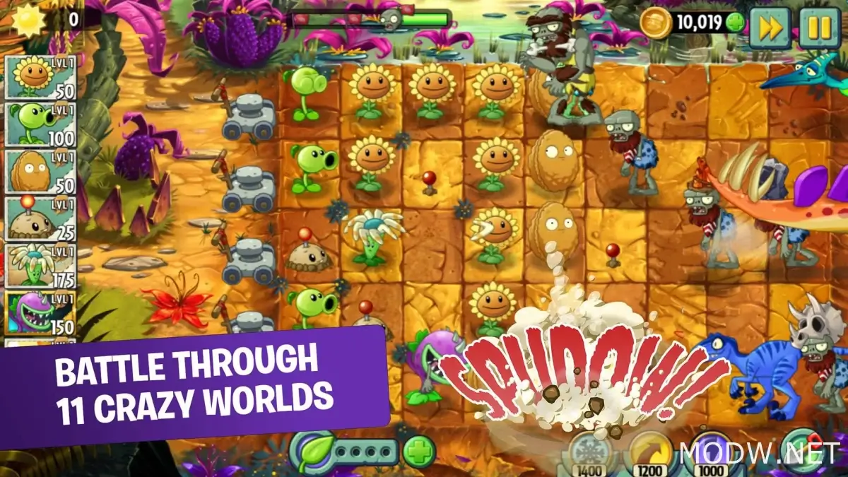 Plants vs Zombies 2 11.0.1 MOD APK (Unlimited Diamonds) Download