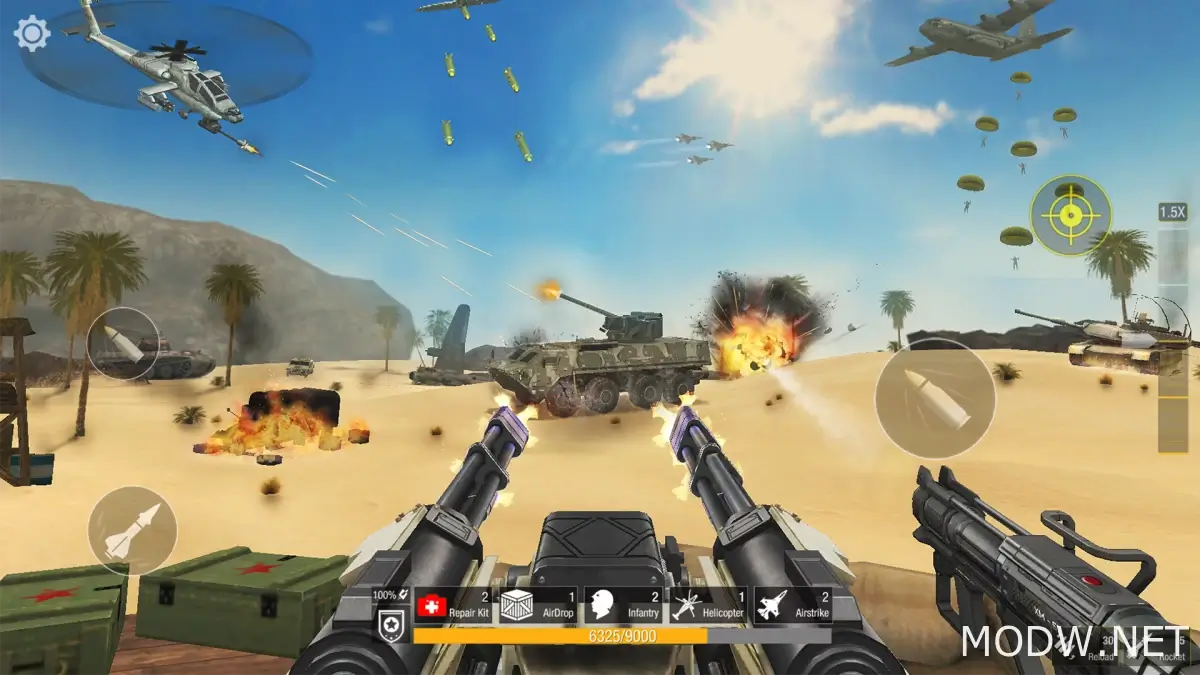 Download World War: Fight For Freedom (MOD - One hit, Fast reload) 0.1.5  APK FREE